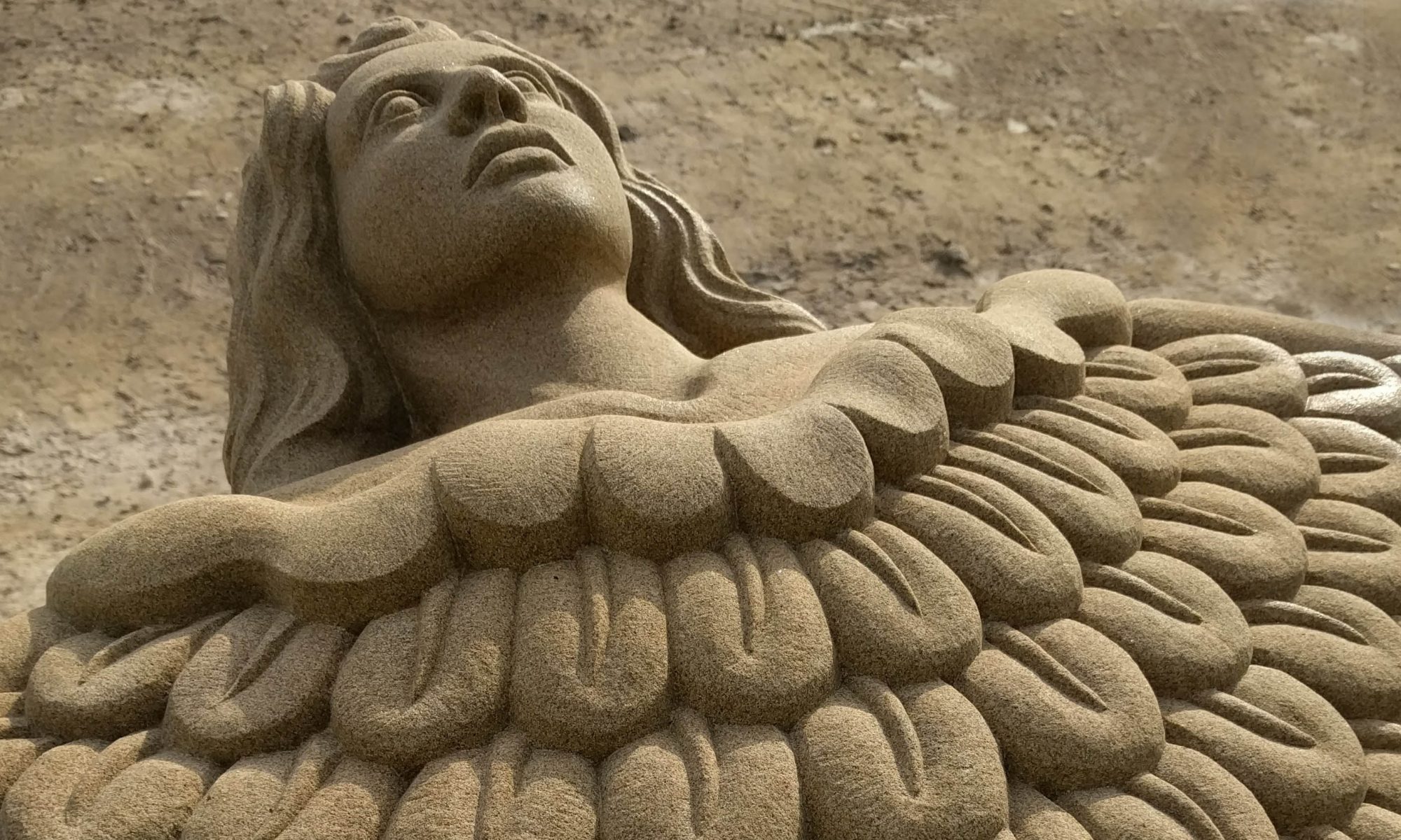 Angel carved in sanstone